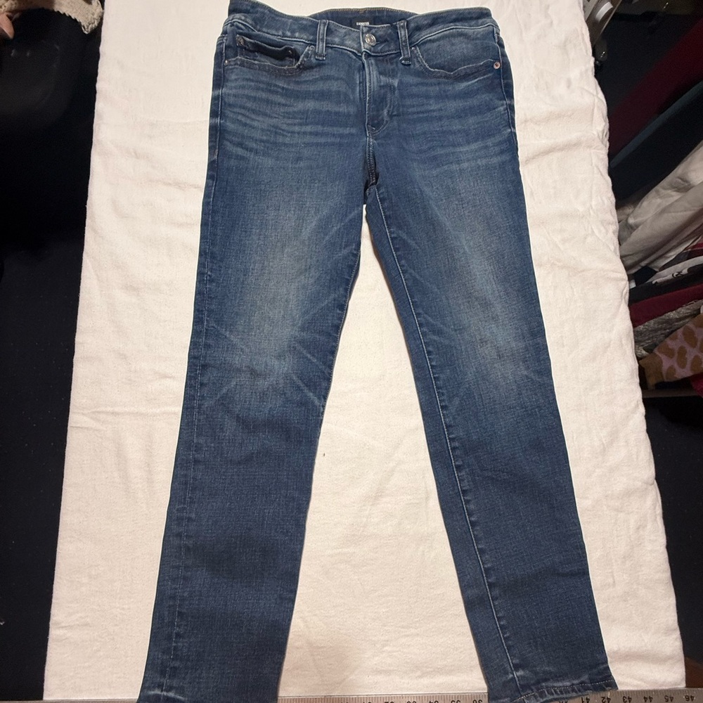 Express Dark‎ Blue Straight Leg Jeans